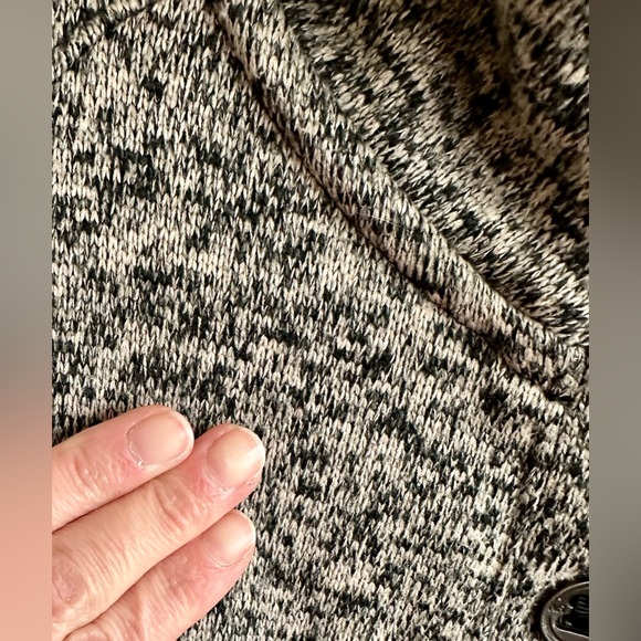 Natural Reflections Heathered Gray Button-Up Sweater - Picture 4 of 7